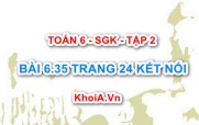 Bài 6.35 trang 24 Toán 6 Tập 2 Kết nối tri thức